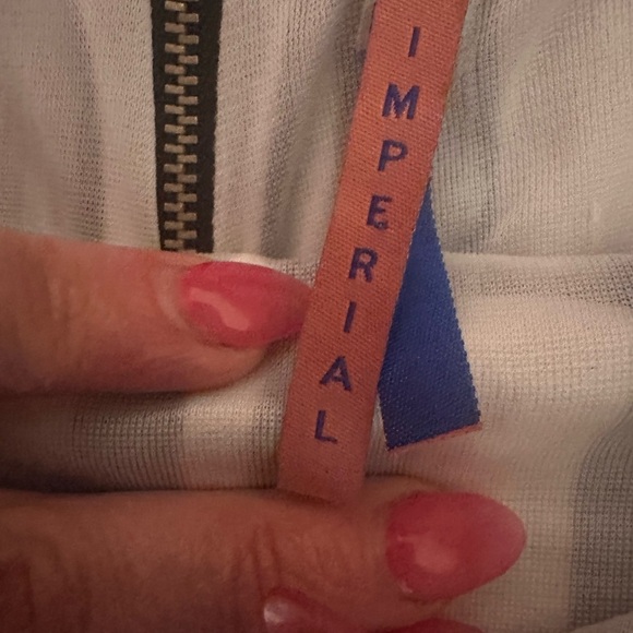 Imperial Black & White Ruffle Skirt | Size M | Vertical Stripes - Picture 4 of 5